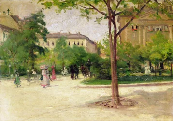 Straßenszene in Budapest, 1913